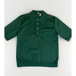 Vintage Leonardo Strassi Polo Shirt Mens Size Medium Disco 70s Groovy Hip Funky